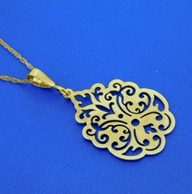 935 Sterling Vermeil Laser Cut Pendant (#J4411) - £73.95 GBP