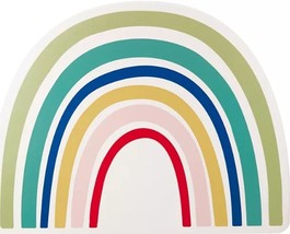 Set Of 2 Kitchen Vinyl Non Clear Placemats(15&quot;x11.5&quot;)MULTICOLOR Rainbow Shape,Bl - £10.84 GBP