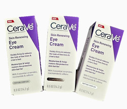3 Pack CeraVe Skin Renewing Eye Cream For Wrinkles, Under Eye Cream 0.5 oz - $350.43 MXN
