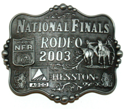 Montana Silversmiths 2003 Hesston Wrangler NFR Adult Belt Buckle - $18.44