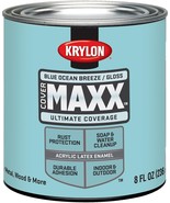 Krylon K09602000 COVERMAXX Half Pint, Gloss Blue Ocean Breeze, 8 Ounce - $16.28 CAD