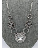 Crystal necklace, antique style necklace, vintage style necklace, flower... - £19.59 GBP