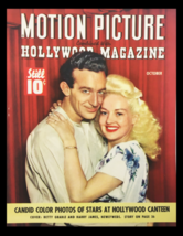 COVER ONLY Motion Picture Hollywood Magazine October 1943 Betty Grable No Label - £22.23 GBP