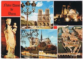 France Postcard Paris Notre Dame Multi View - £2.18 GBP