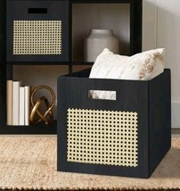 Better Homes &amp; Garden™ ~ CHARCOAL BLACK with CANING ~ 12.75&quot; ~ Storage C... - $644.37 MXN