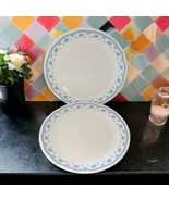Corelle Morning Blue Plates Set Pair Corningware Cottagecore Blue Floral... - £18.13 GBP