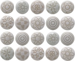 Ajuny Ceramic Knobs White For Dresser Drawers Chest Cupboard Bathroom Ca... - $32.92