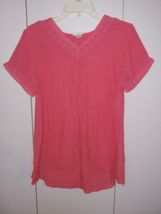 Christopher &amp; Banks Ladies Ss RAYON/POLY Pullover TOP-PM-NWOT-COOL/COMFY - $9.46