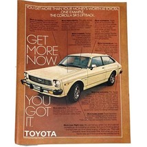 Vintage 1978 Toyota Corolla SR-5 Liftback Magazine Print Ad Full Color 8... - £5.20 GBP