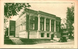 First Christian Church Street View Cedar Rapids Iowa IA WB Postcard Y11 - $9.85