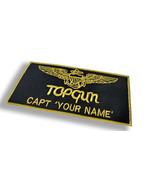 Top Gun - Custom Name Patch , size 11.5x5.5 cm Iron On or HOOK and Loop ... - £7.02 GBP+