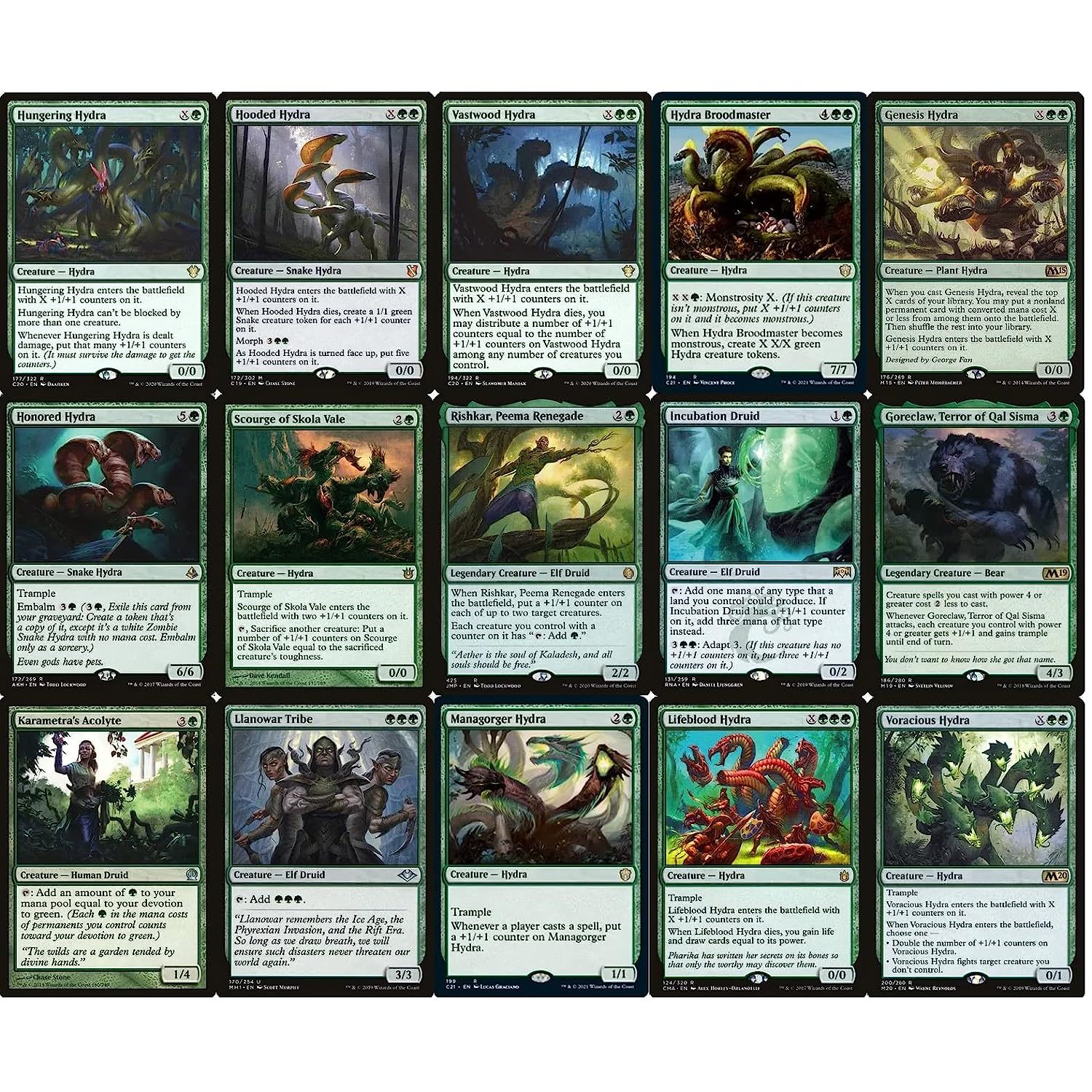 Hydra Commander Deck Mono Green Edh 100 Card Custom Magic The