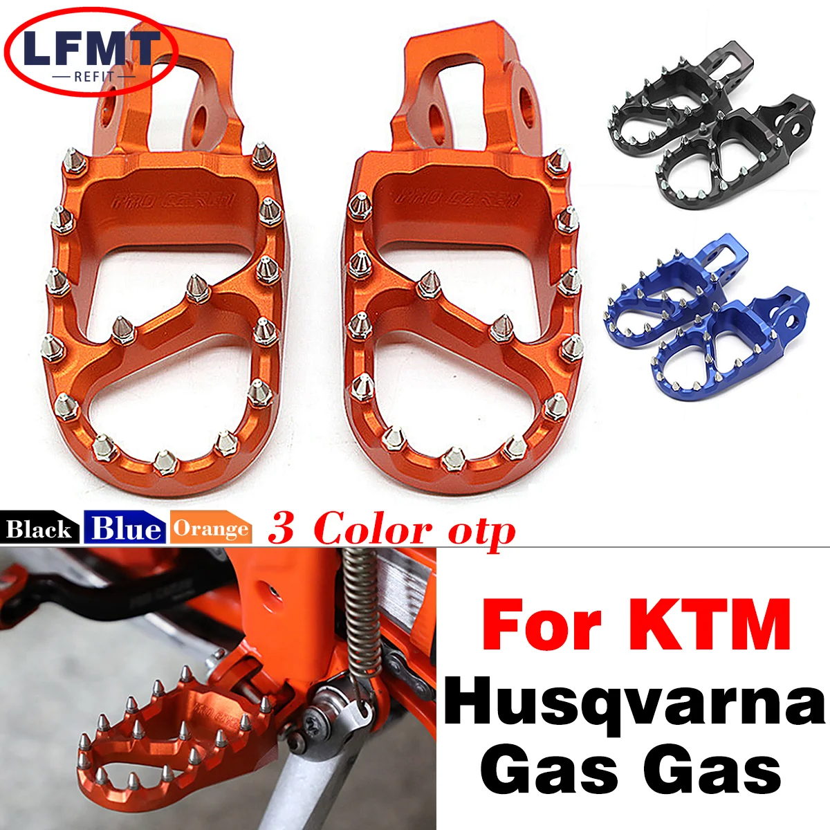 Motorcycle Foot Pegs FootRest Footpegs Rests Pedals For KTM XC XCF SX SX... - $71.87