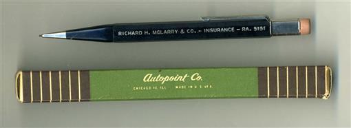 Autopoint Advertising Pencil New Old Stock in Box with Refill Instructions 1940s - $27.72