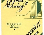 The Coffee Shop Menu Roosevelt Hotel Waco Texas 1950&#39;s - £27.75 GBP