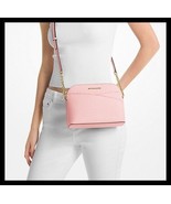 NWT Michael Kors Powder Blush Pink Jet Travel Medium Crossbody Dome Bag ... - $1,678.74 MXN