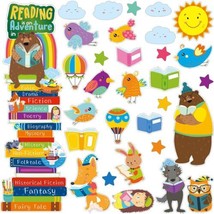 48 Pcs Jungle Classroom Door Decorations Reading is an Adventure Poster ... - $34.08