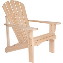 Ergonomic Natural Cedar Wood Adirondack Chair - £188.69 GBP