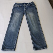 Apt 9 Capri Jeans Women’s Sz 4 (27×25) Low-Rise Embroidered Rhinestones Stretch image 14