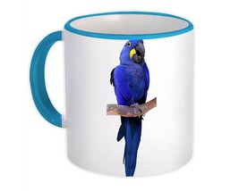 Blue Parrot : Gift Mug Bird Macaw Exotic Animal Nature Colorful Tropical - £12.50 GBP