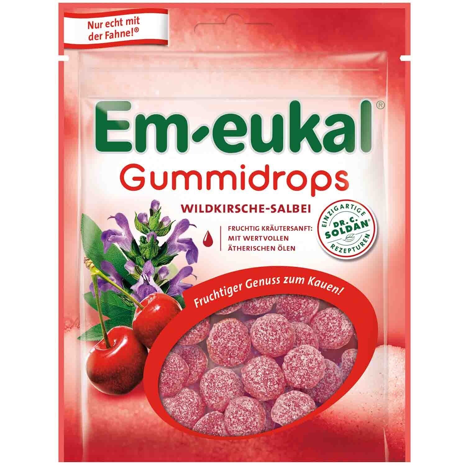 Primary image for Dr.C.Soldan Em-eukal Gummidrops gummy lozenges: Wild Cherry Sage-90g-FREE SHIP