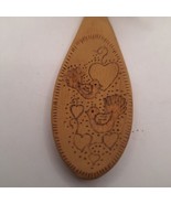 Wooden Spoon With Doves And Hearts  10&quot; Spoon With Plaid Ribbon - $340.13 MXN