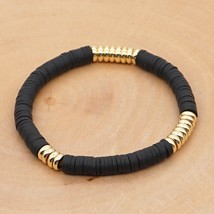 Polymer Clay Disc Beaded Bracelet Heishi Bracelets For Women Fashion Fall Winter - £11.44 GBP