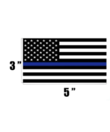 THIN BLUE LINE 3&quot; X 5&quot; BLUE LIVES MATTER AMERICAN FLAG BUMPER STICKER  #... - $6.64