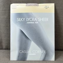 Casual Corner Silky Lycra Sheer Pantyhose Control Top Champagne Color Sz... - $9.50