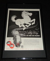 1955 AC Hot Tip Spark Plugs Framed 11x17 ORIGINAL Advertising Display  - $59.39