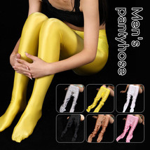 Men Women Oil Shiny Glossy Pantyhose 80D Opaque Wet look Stockings Tight... - £14.71 GBP