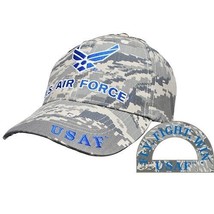 Usaf Us Air Force Wings Fly Fight Win Camouflage Camo Baseball Cap Hat - £9.34 GBP