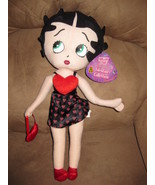 2015 BETTY BOOP VALENTINE&#39;S DAY BLACK DRESS Brand New Licensed Plush NWT... - $7.99