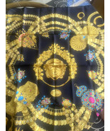 Unworn Hermes Kosmima 90cm Silk Carre Navy, Golds, Turquoises, Pink Jewel Tones - $319.00