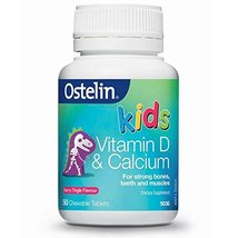 Ahth Ostelin Vitamin D and Calcium Kids Chewable 50 Capsules Berry Tringle Flavo - £19.14 GBP