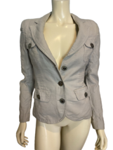 MCXX Light Gray Cotton Lined 3 Button Blazer Size 2 - $18.99