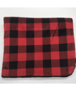 Chick Pea Buffalo Plaid Baby Blanket Red Black White Sherpa - £7.96 GBP