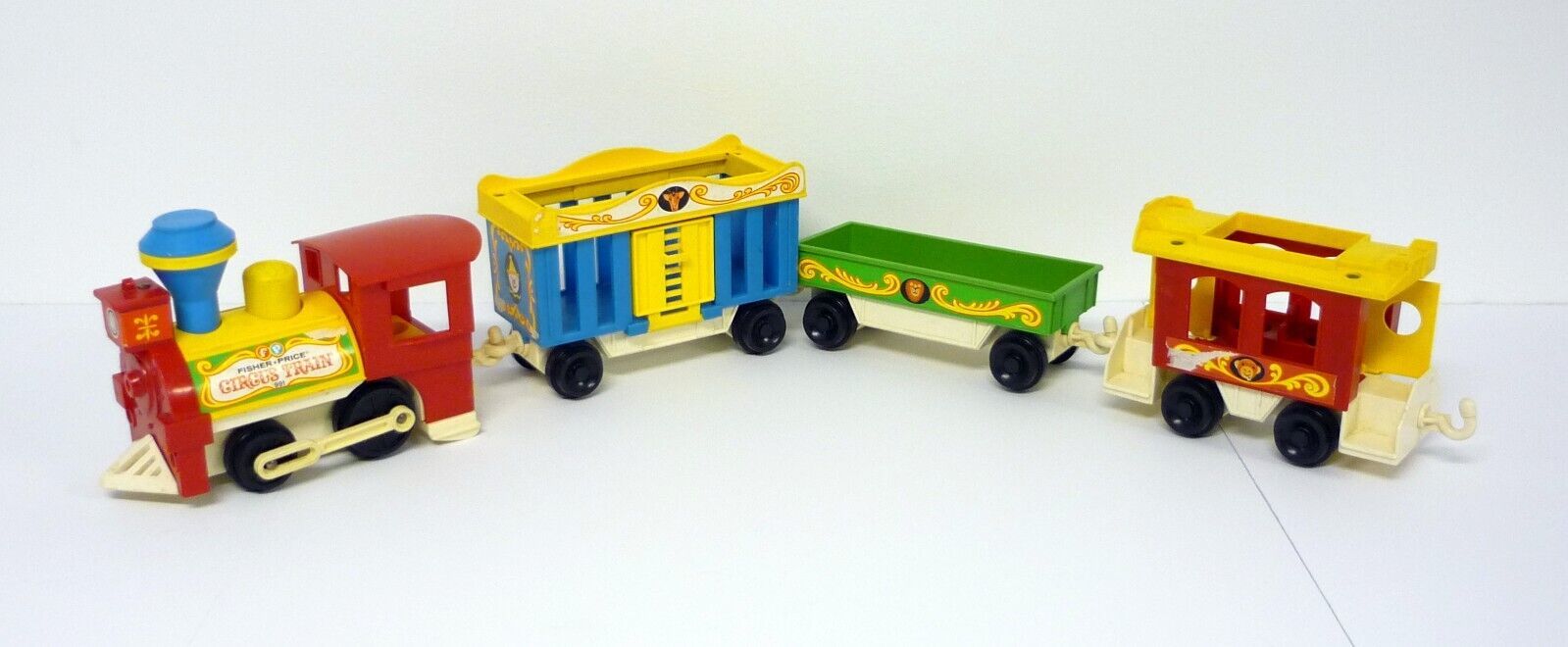 Fisher Price Circus Train #991 Vintage 34" Little People 4 Car Set 1973 - £20.39 GBP