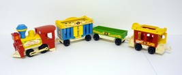 Fisher Price Circus Train #991 Vintage 34&quot; Little People 4 Car Set 1973 - $25.73