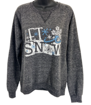 Let it Snow  39&quot; Chest Size Large Women&#39;s Gray Pullover Long Sleeve Sweater - £9.70 GBP