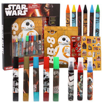 Disney Star Wars Deluxe Art Set Force Awakens Markers Stickers Crayons C... - $17.81