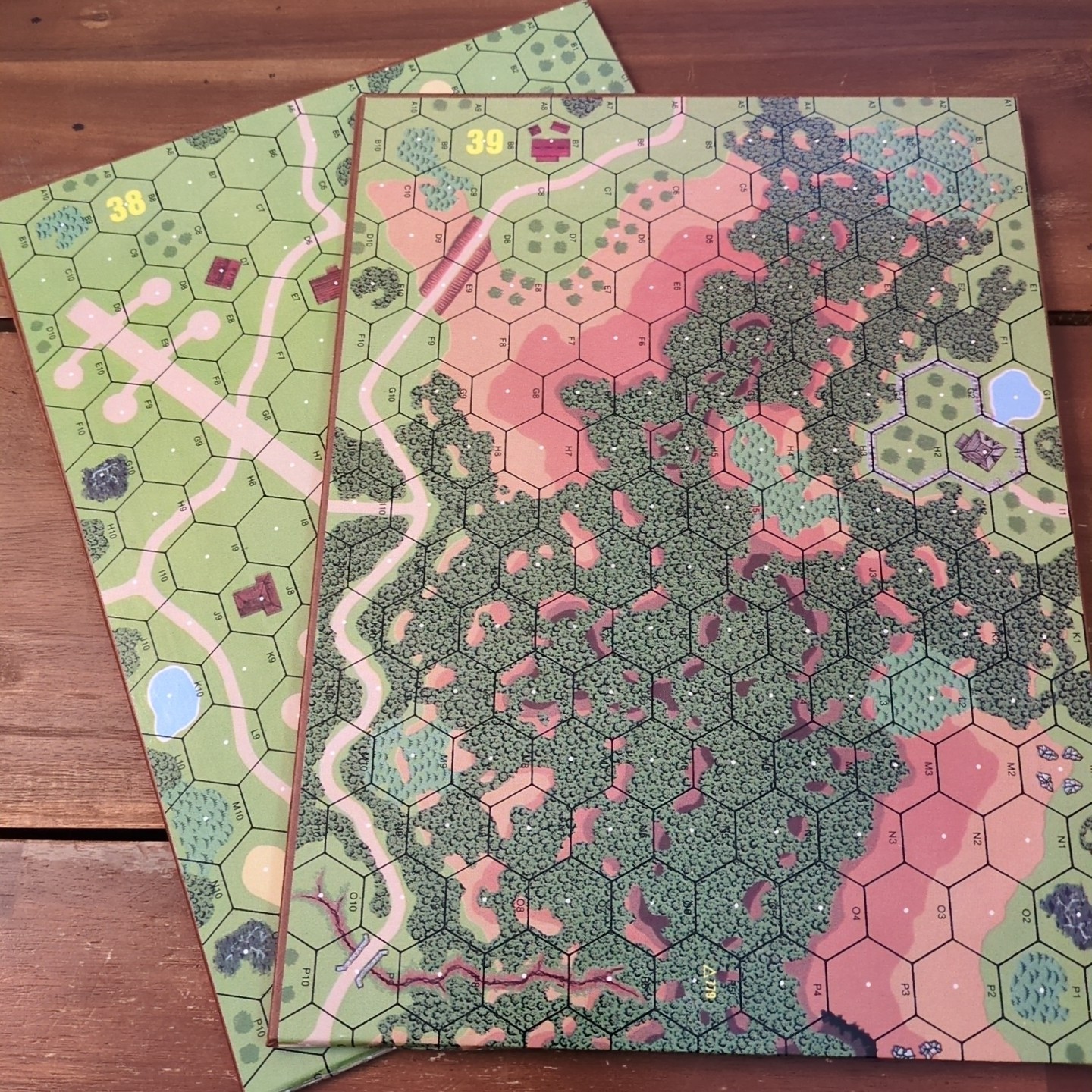 (2) ASL Advanced Squad Leader Mounted Maps 38 39 Gung Ho - $29.69