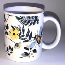 Bees &amp; Flowers 4”H x 3 1/2”W Oversized Coffee Mug Cup-BRAND NEW-SHIP N 2... - $14.73