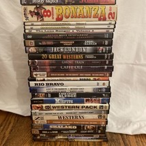 Lot Of 26 Western DVDs L’Amour, Bonanza, Jack London, Lucky Luke, Over 50 Movies - £7.53 GBP