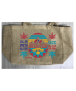 BRIGHTON UTAH MARIJUANA BURLAP TOTE BAG #960 reusable ski resort mountai... - $25.91 CAD