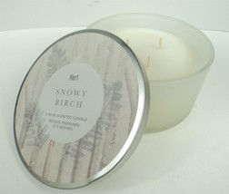 Pier 1 Scented 3-Wick 14 oz Large Jar Candle - Snowy Birch - New - RARE! - £30.92 GBP