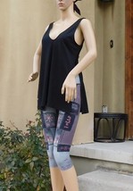 Black Sleeveless Top by Manduka (Adorn Deep Vee Tank Top), small, EPC - $24.75