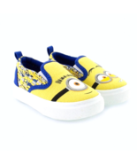 Boy&#39;s &quot;Minions&quot; Yellow &amp; Blue Slip-On Canvas sneakers ~ &quot;Size 13&quot; ~ NEW!!! - £14.60 GBP