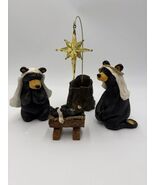 Big Sky Carvers Bearfoots Beartivity Mary Joseph Jesus Star Figurines Na... - $58.50