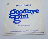 David Gates 7&quot; 45 rpm &quot;Goodbye Girl&quot; on Elektra Record w Orig Sleeve NM ... - $4.90